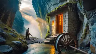 Building My Hidden Stone Sanctuary: An Off-Grid Cliffside Cabin Journey