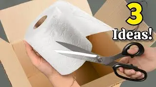 Cardboard and tissue craft diy/ Transforming Cardboard & Toilet Paper 😱♻️ 3 GENIUS Recycling Ideas
