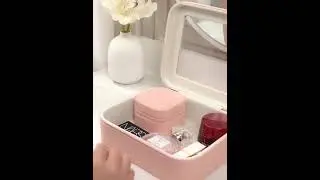 PU Leather Jewelry Box Necklace Ring Organizer Girl Velvet Portable Accessories Storage Box Set of 2