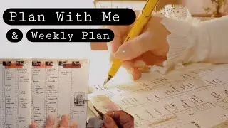MiHyun | Plan With Me | Real Time Weekly Planning | Vintage Journal | English 