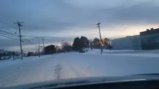 slippery road after the blizzard #blizzard2022
