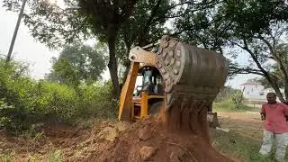 Watch JCB machine perform heavy duty digging work with full power and precision