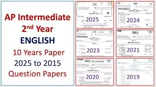 AP Inter 2nd Year English 2025 to 2015 10 years Question Paper Boards IPE Andhra Pradesh paper