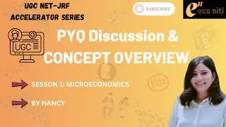 Session 1| Microeconomics| PYQ Discussion and Concept Overview| EcoNiti's NET-JRF Accelerator series