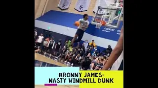 Bronny James Insane Off-The-Backboard Windmill Dunk