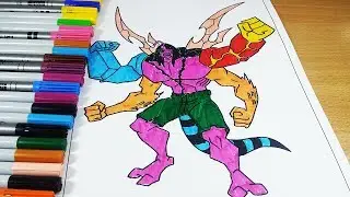 Coloring Pages Ben 10 Kevien Mutation - Coloring Videos Ben 10 Coloring for Kids  Coloring Book 2017