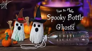 DIY Spooky Yarn Ghosts from Soda Bottles! 👻🧙&zwj;♀️ (5-Min Halloween Craft)