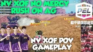 NV xqf no mercy rush on AG in pel tournament|Nv xqf pov Gameplay|pubg mobile|paraboy,ydd,Jimmy,order