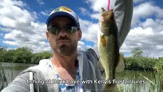 Fishing at Beck Lake with Kelly&rsquo;s fire tail lures #fishing #fishinglife #fishingvideo