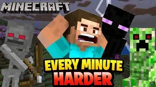 Minecraft, But Every Minute Gets HARDER 🔥