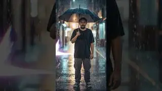 gemini+chatGPT photo editing tutorial | umbrella in the rain #Gemini#ChatGPT#AI