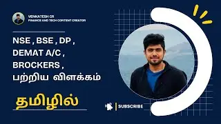 NSE, BSE, DEMAT, DP & Stock Brokers Explained in Tamil | Share Market Basics | Lesson 3