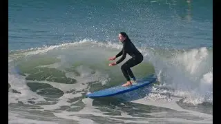 Surfing variety at Sharp Park Beach, Pacifica 12-13-25