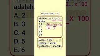 SOAL CPNS TIU, Soal dan Pembahasan CPNS, Soal SKD TIU CPNS, Trik Cepat TIU, Trik Soal CPNS #shorts