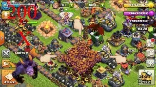 COC WAR #2: 200 MINION level 8 VS Defensive Buildings