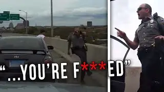 Полицейский теряет самообладание (но водитель сам напросился)