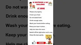 Morning Routine at Home Sentences for Kids 🏡☀️ | Easy English #Shorts #learnenglish