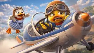 Duck Pilot Disaster. #Bunny Lia #cute animals #funny cartoon