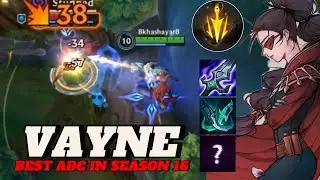 WILD RIFT VAYNE, DOING IMPOSSIBLES BY BEST ADC IN SEASON 16, (BUILD+RUNES)