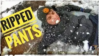 HOW TO SLEDD ON PACKAGE FROM THE MOUNTAIN. I RIPPED PANTS