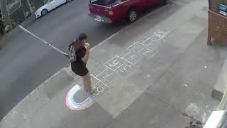 Girl Draws Hopscotch on Sidewalk to Beat Quarantine Blues - 1137667