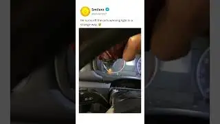 He turns off the car&rsquo;s warning light in a strange way. 😅