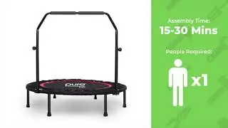 Pure Fun | How to Video: 40 inch exercise trampoline with handrail 9003MTH