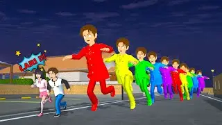 Yuta Mio Dikejar 10 MONSTER YUTA RAINBOW di Jalan U-Mart 😱 | Sakura School Simulator