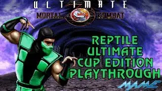 Ultimate Mortal Kombat 3: Reptile Ultimate Cup Edition Playthrough (MAME) (1080p 60fps)