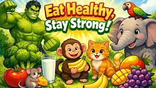 Animals Teach SUPERFOODS 🥭🥦 | Become Strong Like Hulk!