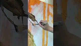 How to paint colorful trees #artprocess #wallart #artdemo #largescaleart #artists #originalartwork