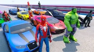 Spiderman Hulk different venum gta5 ramp challenge.spiderman vs venum.cross this ramp.#cartoon