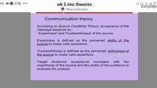 Wk5 integrated Marketing Communication theories and Models