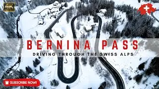 A Winter Road Trip through the Swiss Alps  Bernina Pass in 4K - 2024