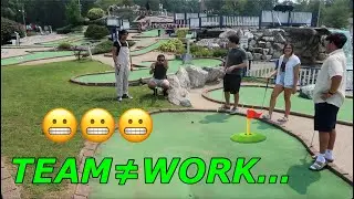 SUPER COMPETITIVE TEAM MINI GOLF! LOSER GETS PUNISHED!!!