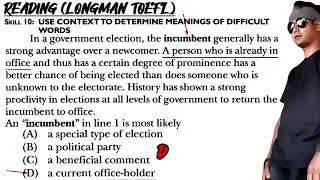 Reading Skill 10 (Longman TOEFL) Use Context To Determine Meanings Of Difficult Words
