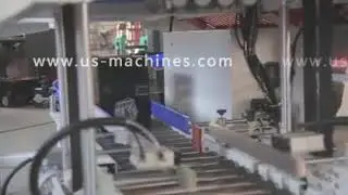 Automatic carton box erector forming feeding dropping type water bottle cartoning sealing packing li