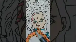 Who is the SCARIEST? 🔪🤡 #shorts  #coloringbook #art #sketch