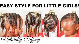 Easy Style for Little Girls | Fine Natural Hair | Ponytails, Twists & Beads | Kids Natural Hair Care