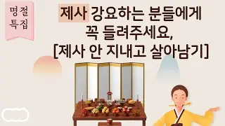 제사 강요하는 분들에게 꼭 들려주세요, [제사 안지내고 살아남기] - 명절 특집!