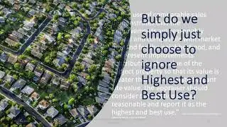 Tim Andersen with more on HIGHEST AND BEST USE