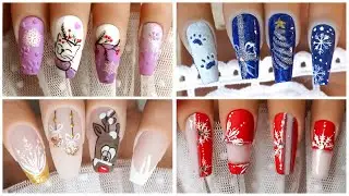 Winter Nail Art 2025🎄| Christmas Compilation & Easy Designs ❄️ Simple Nails Art Ideas | Cute Nails 💖