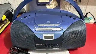 SONY CFD-S100 [220V] เครื่องเล่นเทป+CD+วิทยุ ใช้งานเต็มระบบ,เสียงเเน่นๆ [Maga bass]
