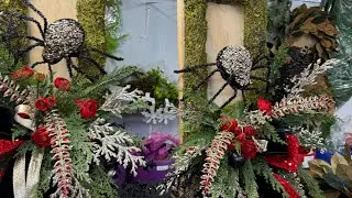 MOSS HALLOWEEN SPIDER WREATH DESIGN BY @TarnationCreations 