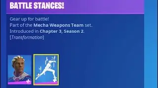 Fortnite NEW Battle Stances Built in Emote! (MECHA TEAM)