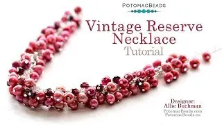 Vintage Reserve Cluster Necklace - DIY Jewelry Making Tutorial by PotomacBeads