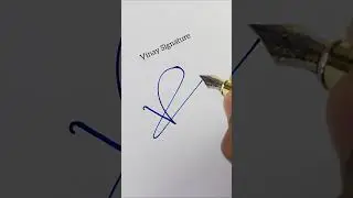 Vinay | Signature | V signature style | v letter signature style | V | #signature #shorts
