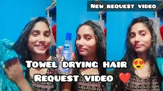 TOWEL Drying Hair + COMBING = Sleek Braid 😍/ Requested video towel dry hair video