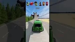 Carros de superheroes vs Personajes de kung fu panda #beamng #beamngdrive #game #juego #carros #car