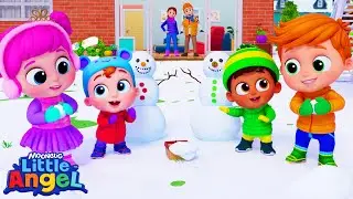 Snowball Fight | Animal Learning Videos | Little Angel Kids Songs & Nursery Rhymes